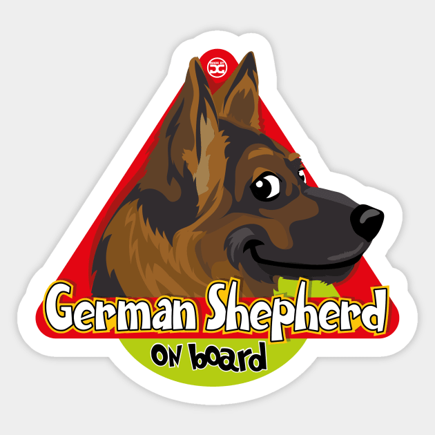 German Shepherd On Board Sticker by DoggyGraphics